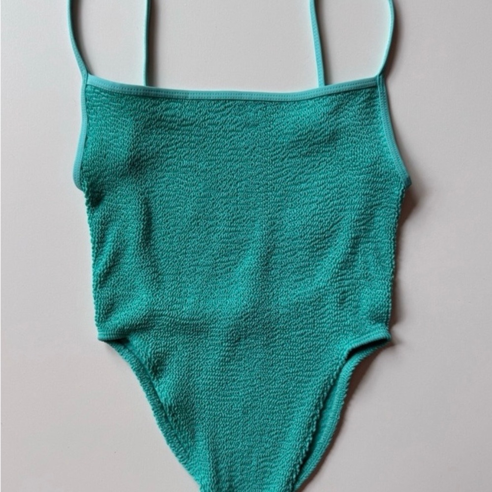 Surf Gypsy Turquoise Textured Bodysuit